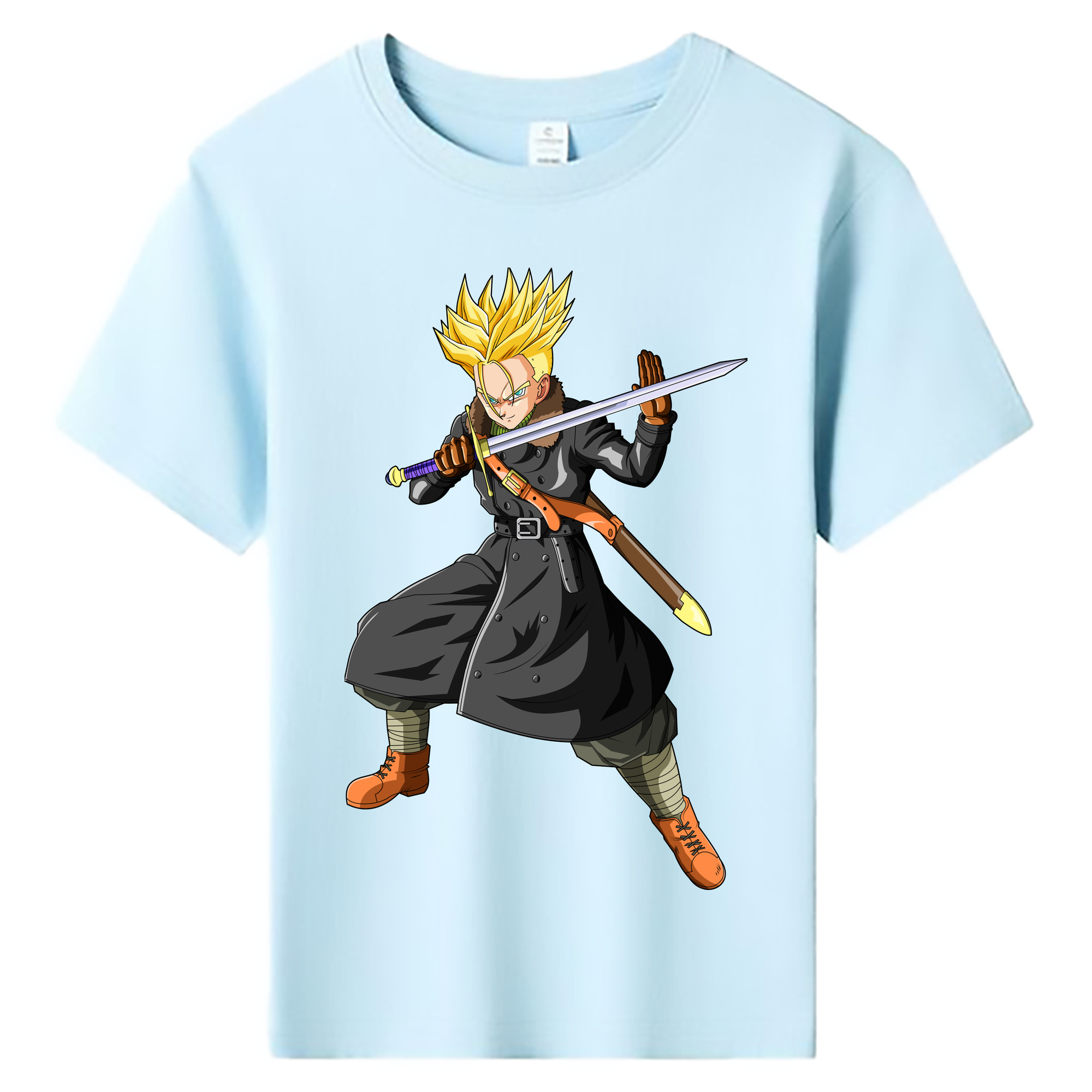 （画像用） ドラゴンボール トランクス（Torankusu）DRAGON BALL Trunks 綿100％キッズTシャツ（フロントプリント）